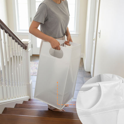 Panier à linge avec étagère et doublure amovible