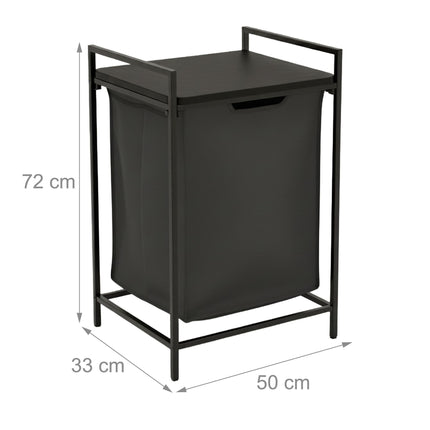 Panier à linge avec étagère et doublure amovible