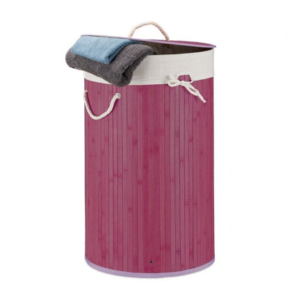 Panier à linge rond en bambou