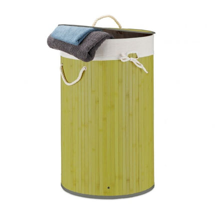 Panier à linge rond en bambou