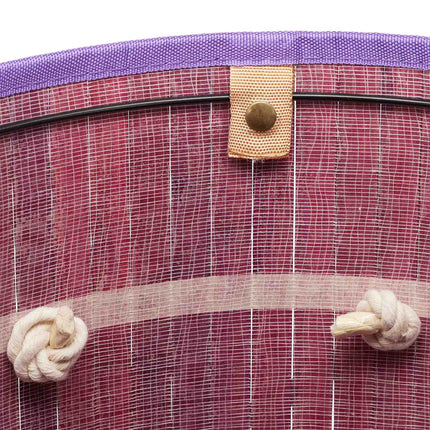 Panier à linge rond en bambou