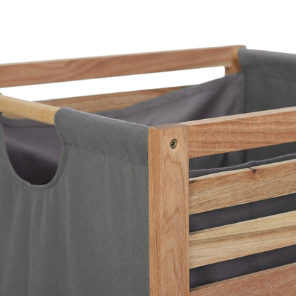 Panier à linge en noyer