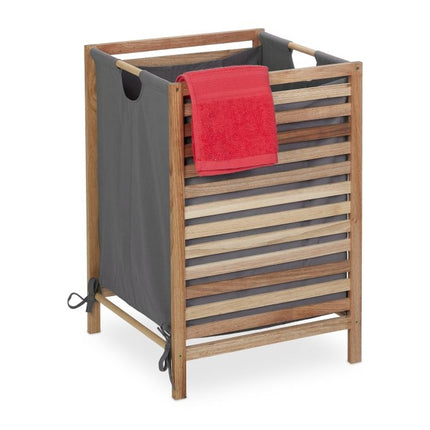 Panier à linge en noyer