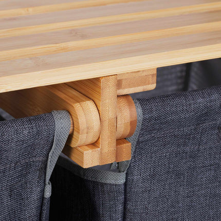 Étagère à panier à linge avec 2 compartiments