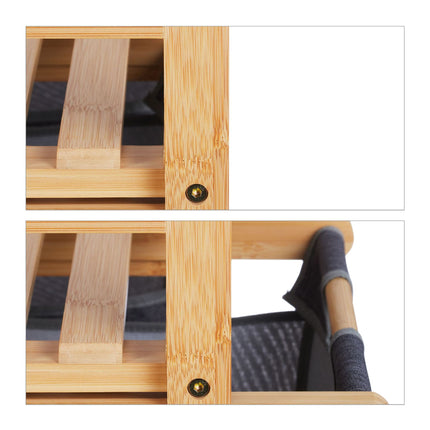 Étagère à panier à linge avec 2 compartiments