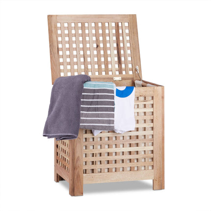 Laundry basket walnut