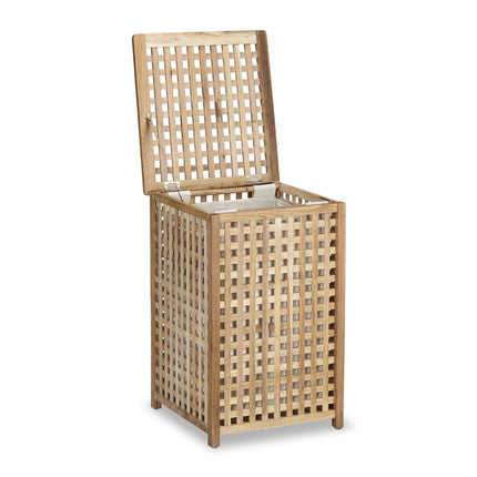 Panier à linge en bois de noyer
