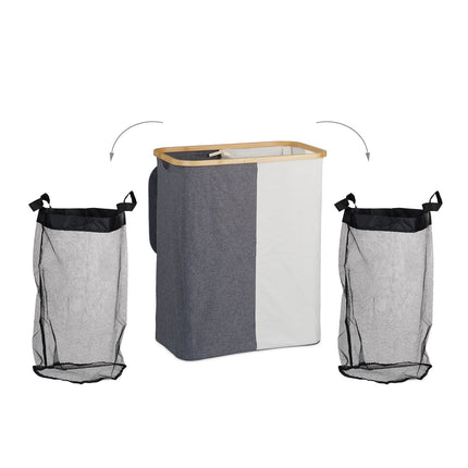 Wäschekorb mit 2 Fächern 110 l