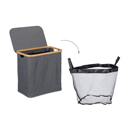 Panier à linge avec couvercle 60 l