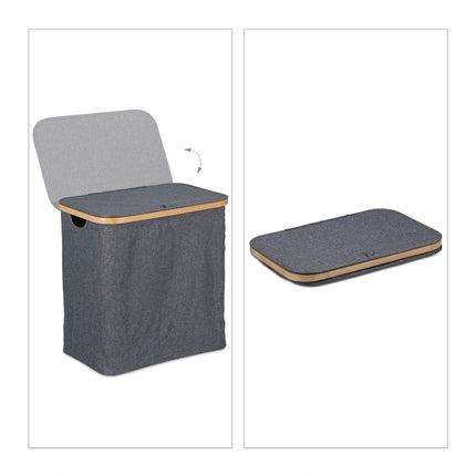 Panier à linge avec couvercle 60 l