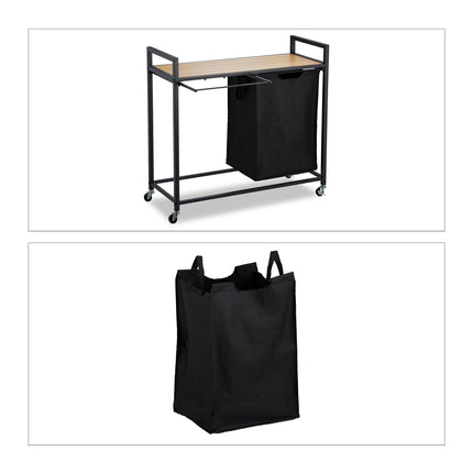 Wäschekorb mit Ablage