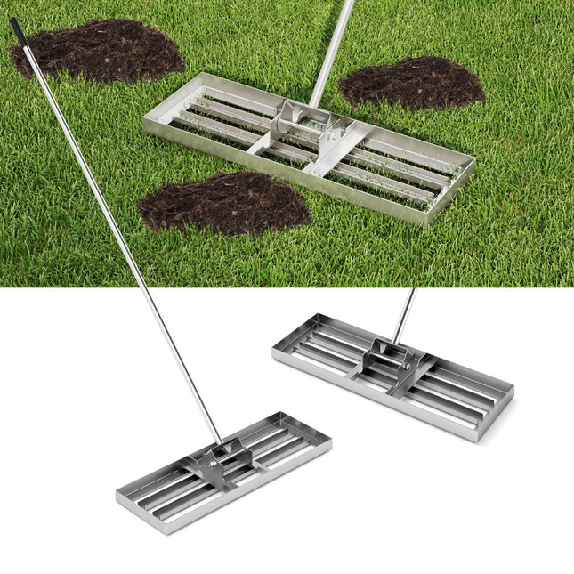 Rasenabziehrake, Metall, ergonomischer Griff, 75x25 cm
