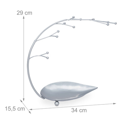 Présentoir à bijoux en forme de feuille