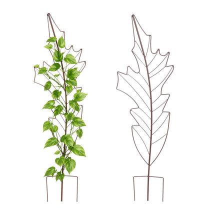 Ensemble de treillis métallique en forme de feuille pour plantes grimpantes