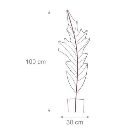 Ensemble de treillis métallique en forme de feuille pour plantes grimpantes