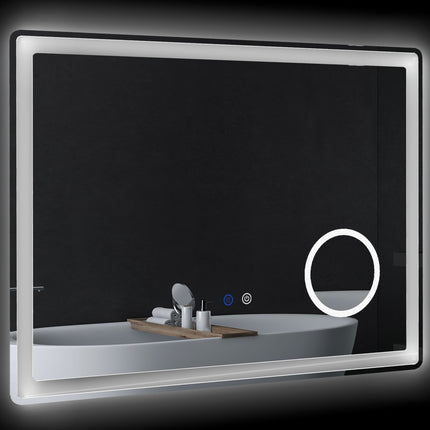 LED bathroom mirror with 3X magnification, Touch, Anti-Fog