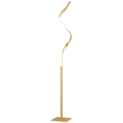 Lampadaire Led 10W Spirale, Interrupteur Au Pied, Étanche, Lumière Blanc Chaud, 20,5X20,5X147Cm