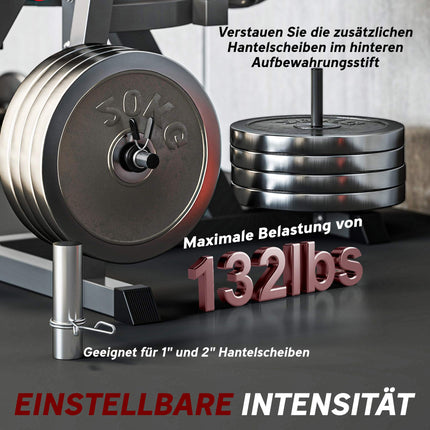 Beincurl-Maschine, verstellbare Rückenlehne und Oberschenkelstütze, Stahl