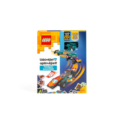 Livre d'activités emblématique Lego « Construire et coller : des voitures personnalisées » - Letton