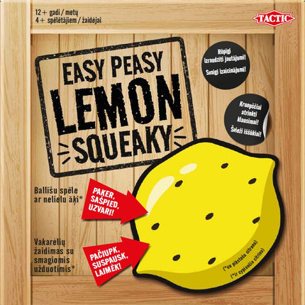 Jeu de société Lemon Squeaky pour une partie familiale amusante, 2 à 4 joueurs