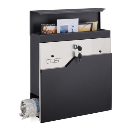 Boîte aux lettres avec porte-journaux