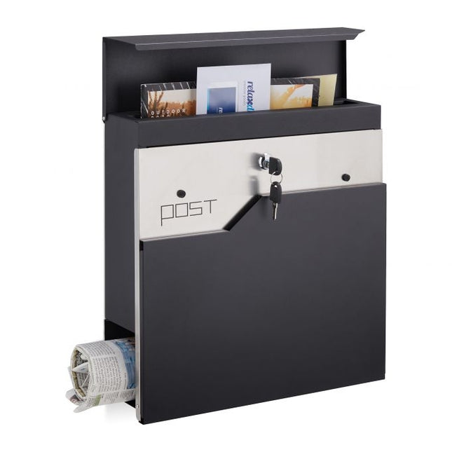 Boîte aux lettres avec porte-journaux