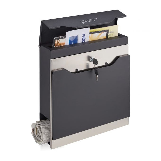 Boîte aux lettres avec porte-journaux