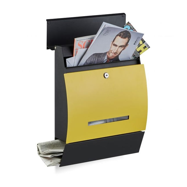 Boîte aux lettres avec porte-journaux