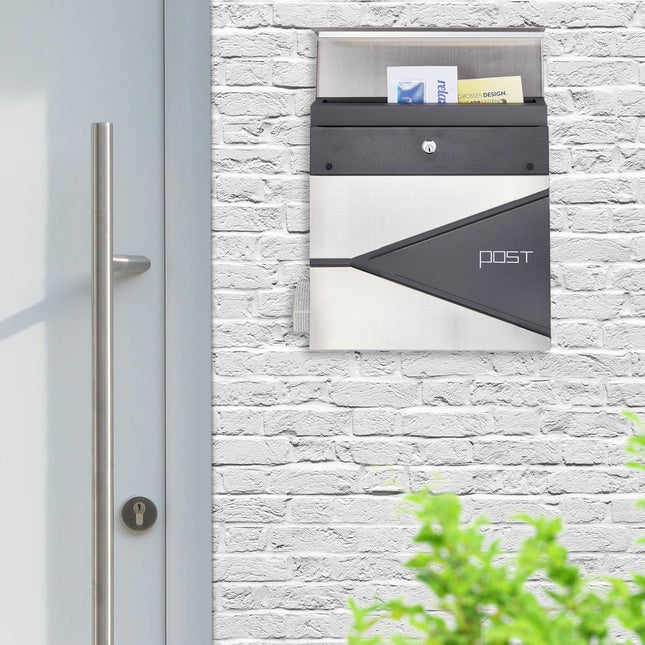 Boîte aux lettres avec porte-journaux