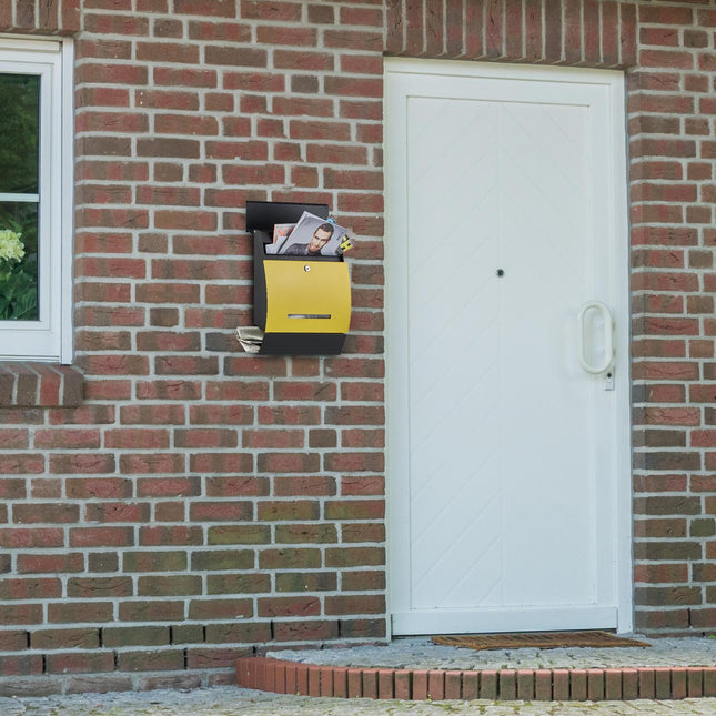 Boîte aux lettres avec porte-journaux