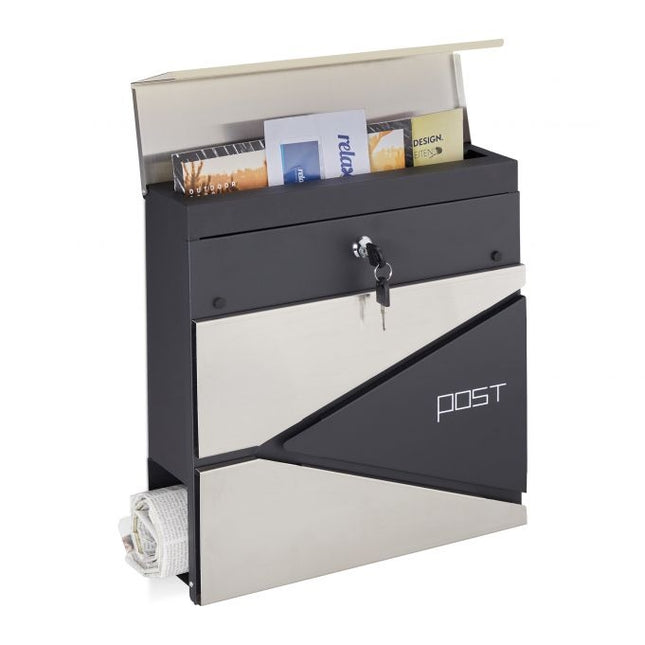 Boîte aux lettres avec porte-journaux