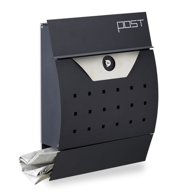 Boîte aux lettres avec porte-journaux