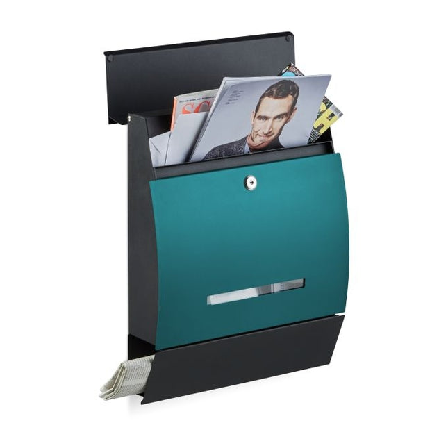 Boîte aux lettres avec porte-journaux