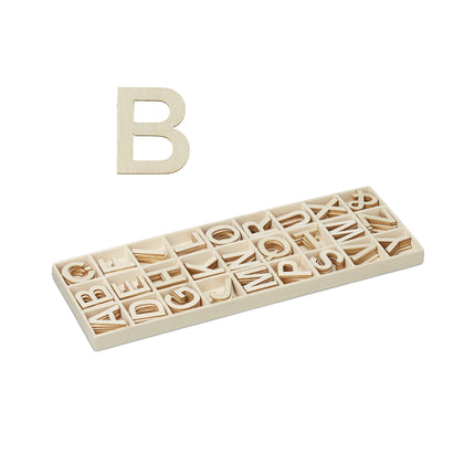 Coffret de lettres en bois 162 pièces.