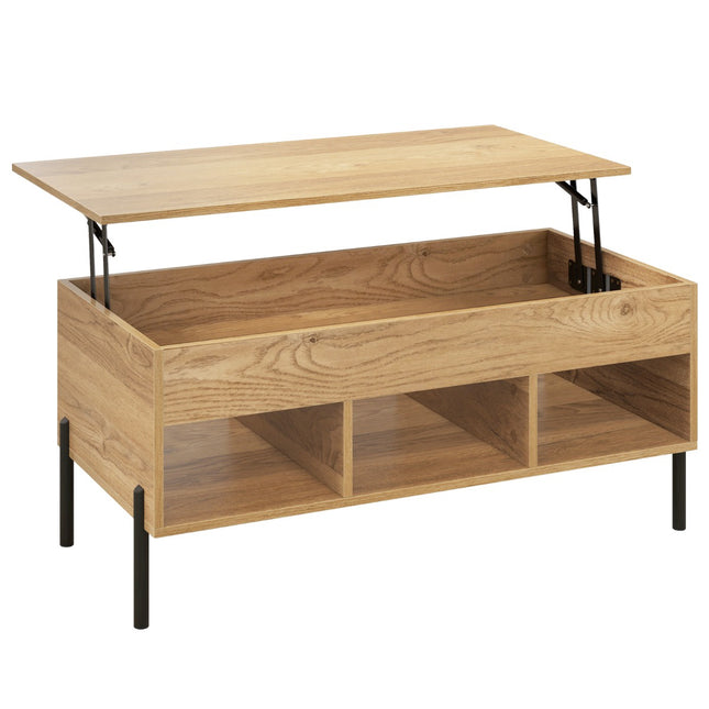 Couchtisch mit Hebefunktion, pneumatischer Lift, versteckter Stauraum