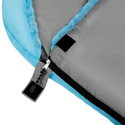 Sac de couchage bleu clair-gris, taille moyenne