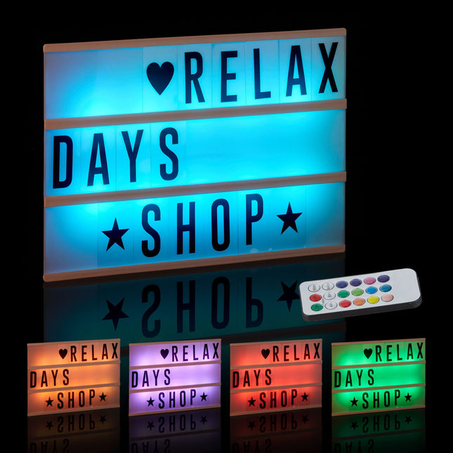 Boîte lumineuse avec changement de couleur