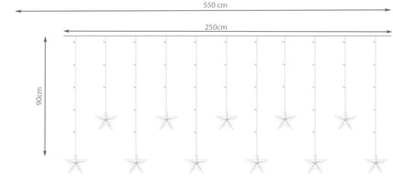 Lichtervorhang 108LED - mehrfarbig 31V KŚ11319