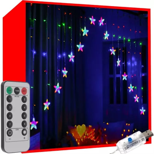 Lichtervorhang 136LED USB- mehrfarbig KŚ19772 