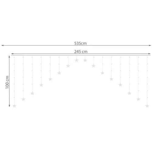 Lichtervorhang 136LED USB- mehrfarbig KŚ19772 