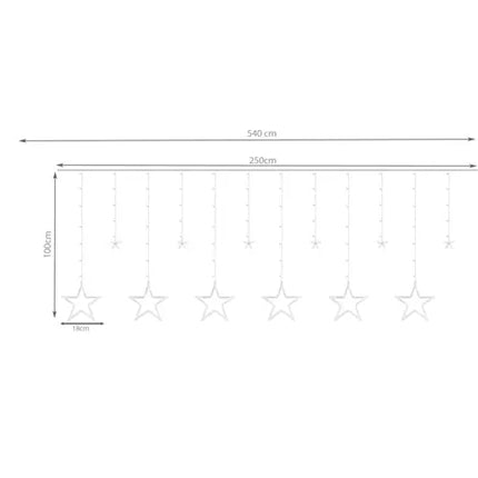 Lichtervorhang 138 LED USB - kaltweiß KŚ19752 