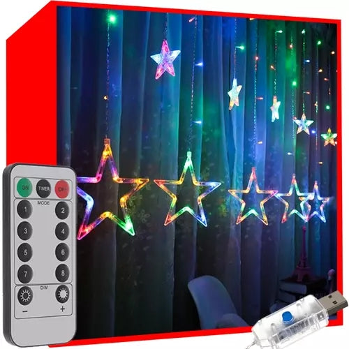 Lichtervorhang 138 LED USB – mehrfarbig KŚ19748