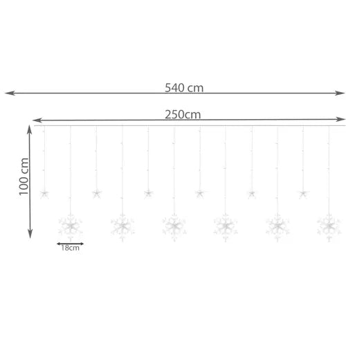 Barrière immatérielle 138 LED USB blanc chaud KŚ19746