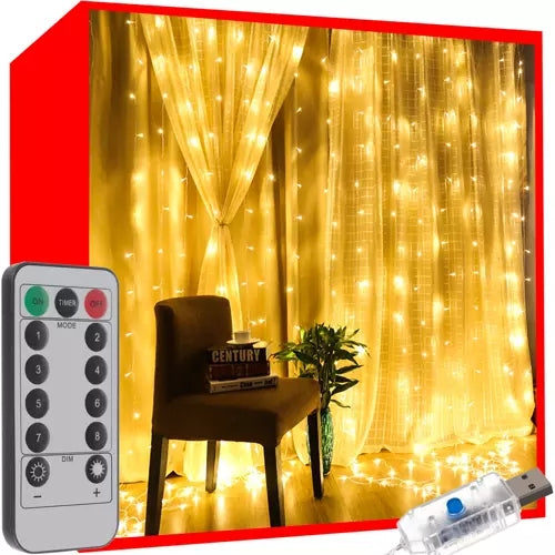 Barrière immatérielle 300 LED USB - blanc chaud KŚ19768