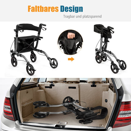 Leichter faltbarer Rollator mit einstellbarer Höhe
