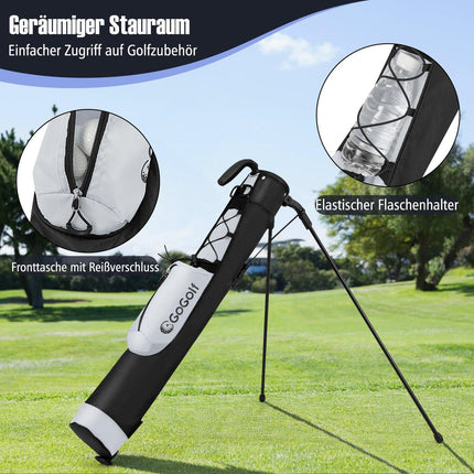 Leichtes Golf-Standbag mit 2-facher Schlägerunterteilung und Regenhaube