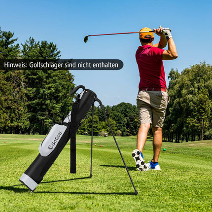 Leichtes Golf-Standbag mit 2-facher Schlägerunterteilung und Regenhaube