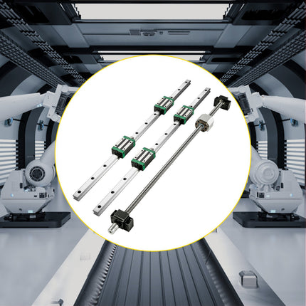 Linear Guide Rail Kit 1000mm, 2 Rails with Ballscrew