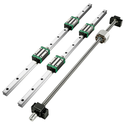Linear Guide Rail Kit 1000mm, 2 Rails with Ballscrew