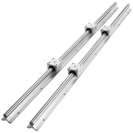 Linear Guide Rail Kit, 800mm 16mm, 2 Rails 4 Blocks